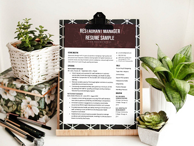 Free Restaurant Manager Resume Template cv template design free cv template free resume free resume template freebie freebies resume resume cv resume design resume template