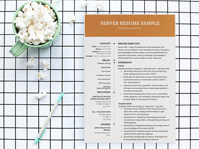 Free Server Resume Template design free cv template free resume free resume template freebie freebies resume resume cv