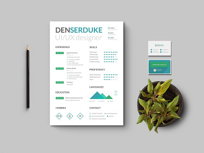 Free Resume Template + Business Card cv template design free cv template free resume free resume template freebie freebies resume resume cv resume design resume template