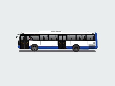 MyZone Bus (Side) bus illustration realistic transport