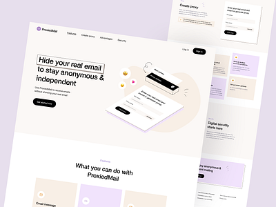 ProxiedMail - landing page design