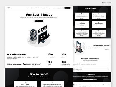 IT Services Provider Company Landing Page UI