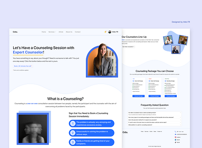 Counseling Landing Page branding clean design consultation counseling counselor dashboard ed tech education technology illustration landing page mental health product design student teacher ui uiux uiux design ux uxui uxui design