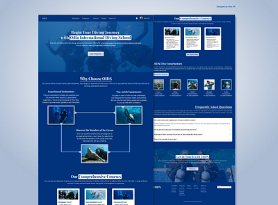 Diving School Landing Page design diving diving school image instructor landing page page product design school student ui ui design uiux uiux design ux ux design uxui uxui design web app website