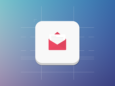 Mail Icon flat icon icon mail icon wireframe ios ios7 mail osmanince soft ui