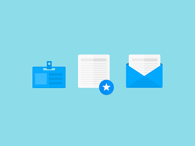 Icons blue flat icon id mail simple