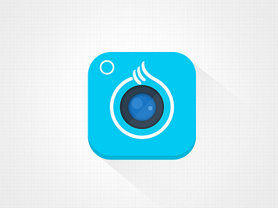 Redeem App Icon app blue brndstr camera flat flat icon icon ios iphone redeem ui
