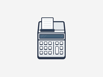 Calculator calculator icon illustration old school outline stroke vector