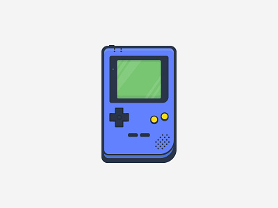 Game Boy Pocket console game game boy pocket gameboy icon illustration outline purple stroke vector
