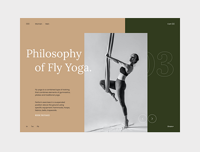 Fly Yoga website design typography ui web design