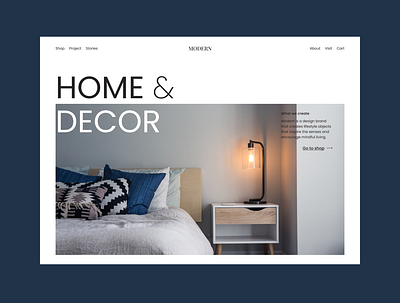 HOME & DECOR SHOP design typography ui web design