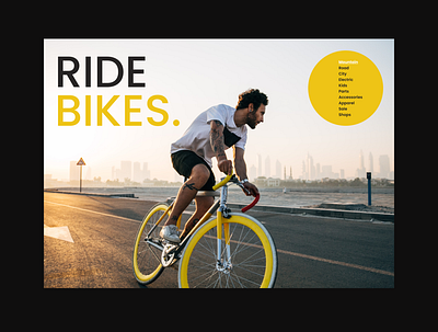 RIDE BIKES SHOP design typography ui web design