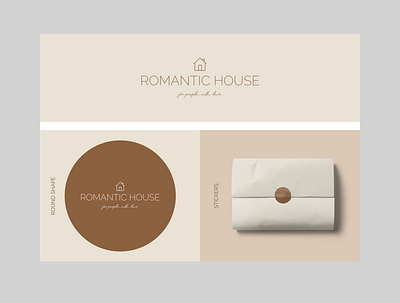 ROMANTIC HOUSE LOGO design graphic design logo typography web design