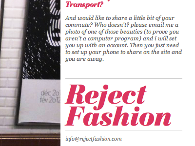 Reject Fashion fashion posters public reject transport wordpress