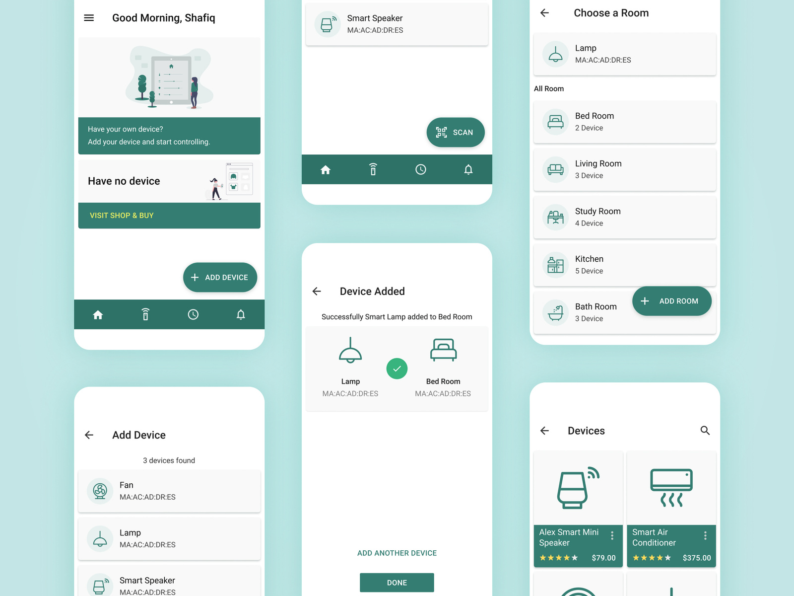 Smart Home App - Device Add & Online Store by Shafiqul Islam on Dribbble