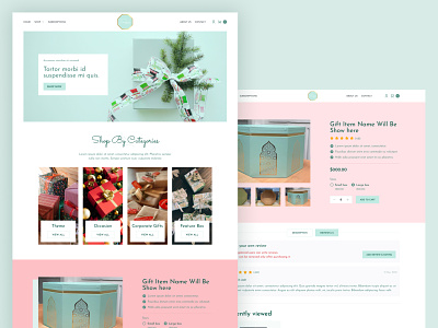 Firdaus gifts - Ecomm website design ecommerce gift item online shop ui uiuxdesign web website