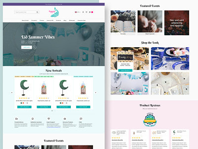 Peacock Supplies - Ecommerce Landing Page Design