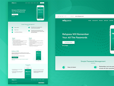 Relypass Homepage apps homepage design ui uidesign uiux ux ux design web webdesign
