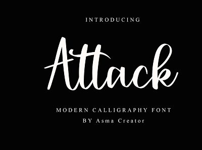 Attack design fonts handwritten illustration logo script vector web design wedding