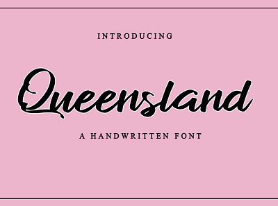 Queensland branding design fonts handwritten illustration logo script vector