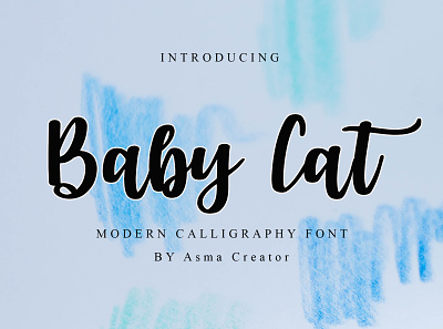 Baby Cat branding design fonts handwritten illustration logo script ui vector