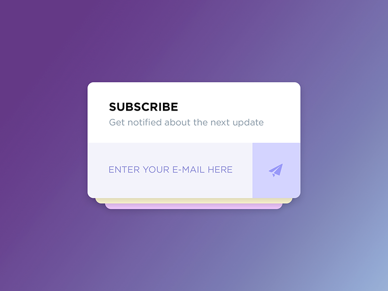 Subscribe Form card input design flat dailyui web ui button form subscribe