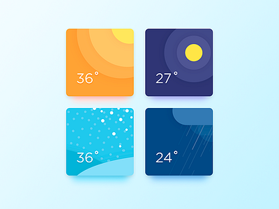 Weather Widget card dailyui flat illustration ui ux weather web widget