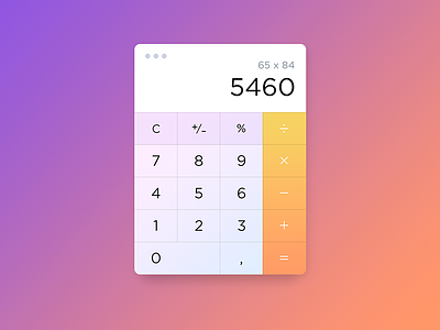 Calculator. Why not? app calculator dailyui design gradient minimal ui ux widget