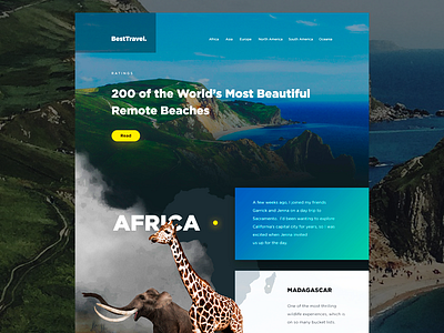 Travel Blog blog dailyui landing travel ui ux