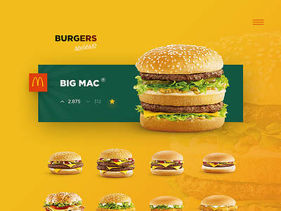 Trending burgers card catalog dailyui logo trending ui ux
