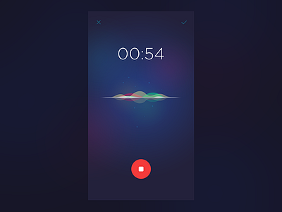 Recording app app dailyui ios recording siri sound ui voice