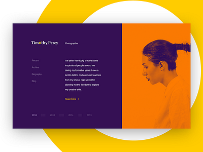 Photographer. Personal site layout personal photographer portfolio ui ux web website
