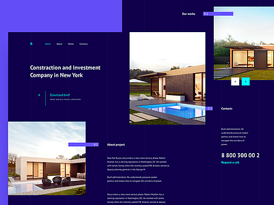 Concept for real estate site button flat real estate theme typography ui ux web