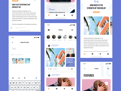 Think UI Kit – Feed by Denis Abdullin on Dribbble