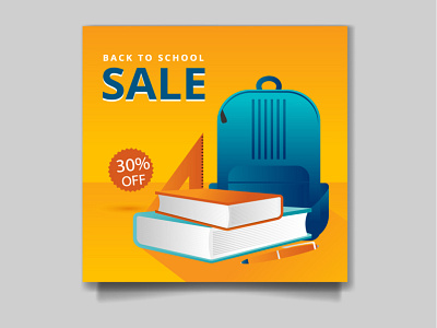 My latest Project Back to School Sale Social media Design animation back school back to school celebration design education graphic design greeting happy illustration logo