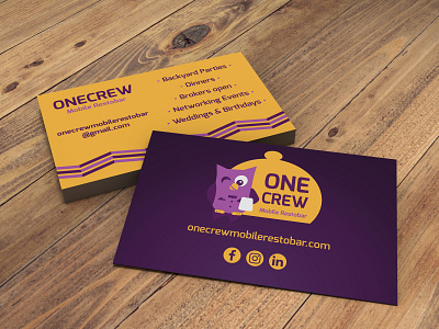 Business card ONE CREW business card design identity