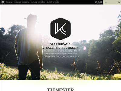 Kréatif website redesign splash website
