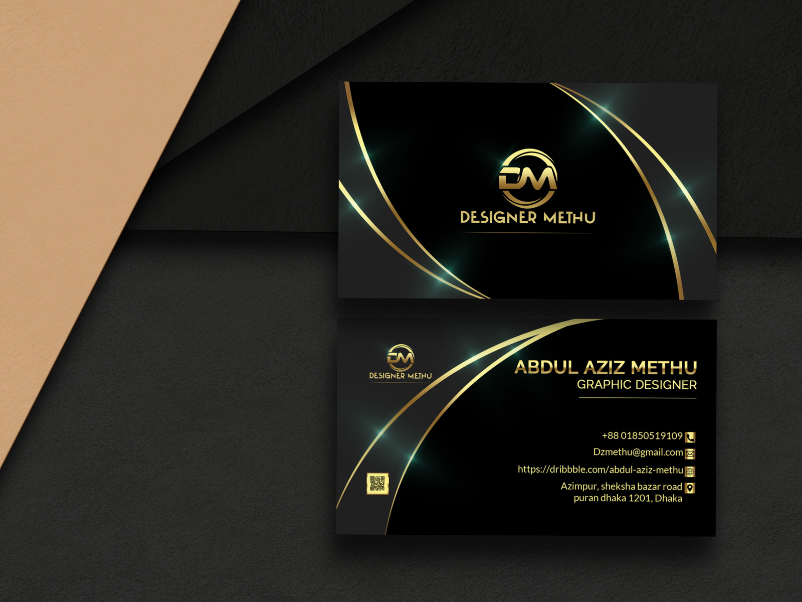 Business Card by Abdul Aziz Methu on Dribbble