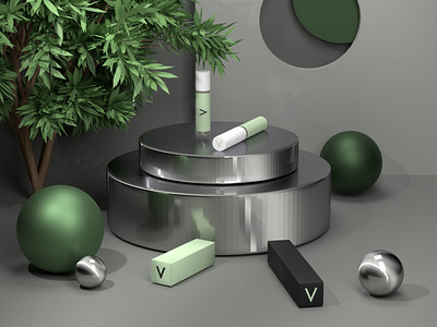 Cosmetic podium Blender 3D 3d 3dвизуализация branding design