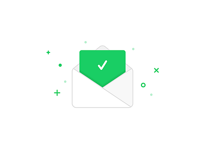 Success green icon letter success