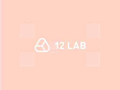 12Lab Logotype Guidance 12 abstract frame lab logo logotype minimalist number pink triangle