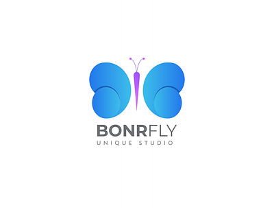 BONRFLY branding butterfly logo logo design mark