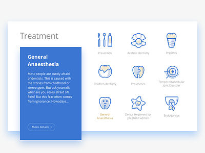 Icons (Dental clinic website redesign)