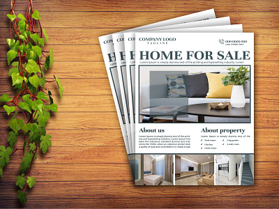 Simple real estate home sale flyer design profile