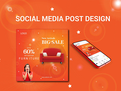 Creative furniture sale social media post