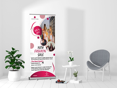 New fashion sale roll up banner banner branding brochure business flyer company corporate creative design logo modern new fashion sale pop up banner print ready template professional profile retractable banner roll up banner