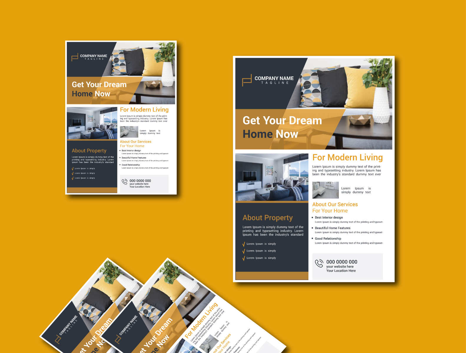 Real estate flyer template design by Hosneara Khanam on Dribbble