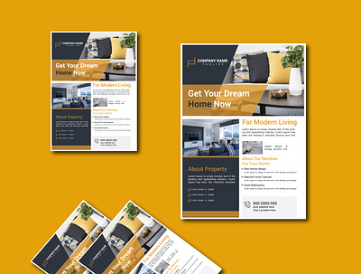 Real estate flyer template design profile