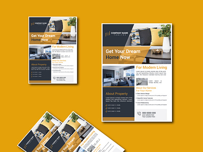 Real estate flyer template design
