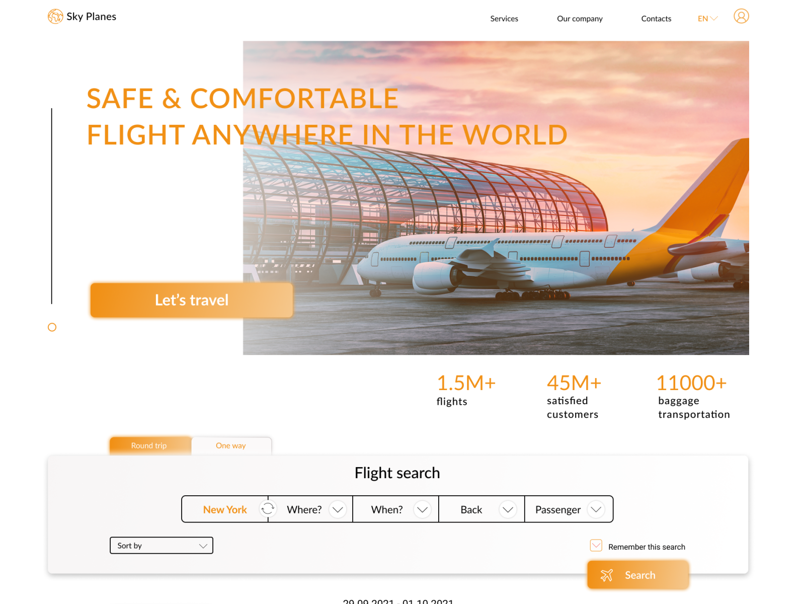 Sky Planes Web design by Voit on Dribbble